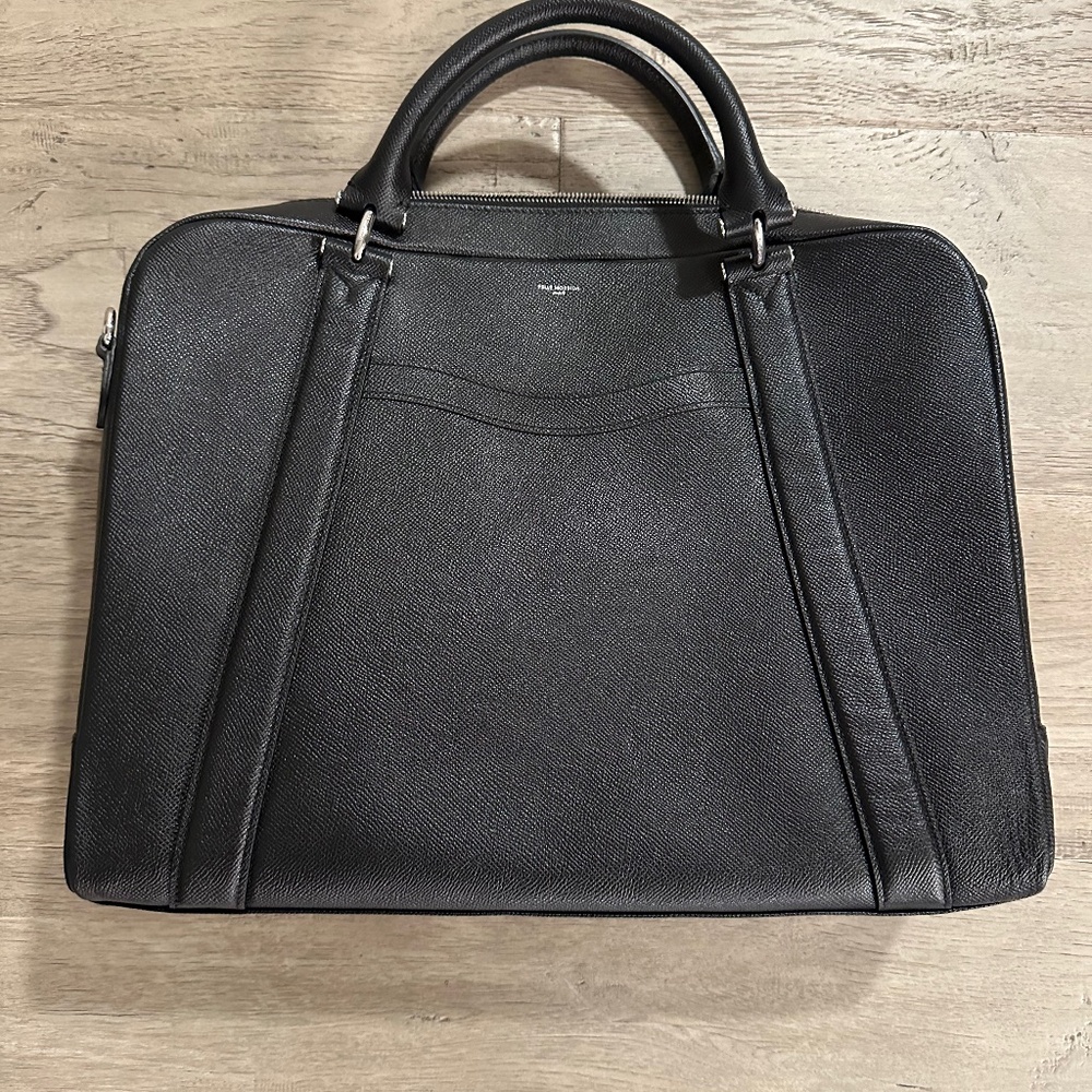 Pelle Morbida briefcase deck/9 black - Made in Japan, Italian Heritage